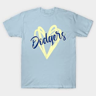 Vintage Dodgers Name Distressed | Hearts Dodgers Gifts Ideas T-Shirt